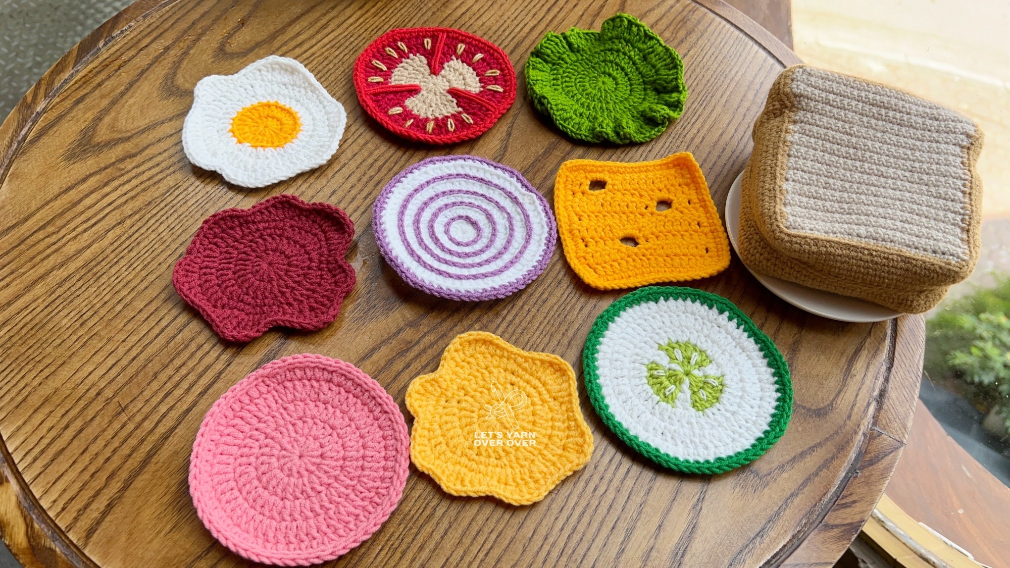 Embroidered Crochet Coasters 