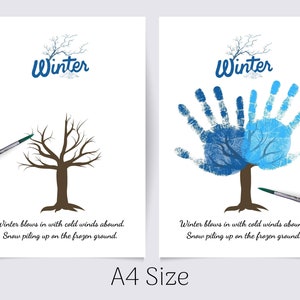Seasons Handprint Craft Art Tree Poem Four Seasons Craft - Etsy México