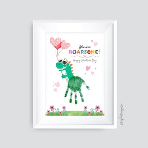 Handabdruck Handabdruck, Dino Handwerk für Kinder, Baby, Kleinkind, Dino Handwerk, Geschenk, DIY Karte