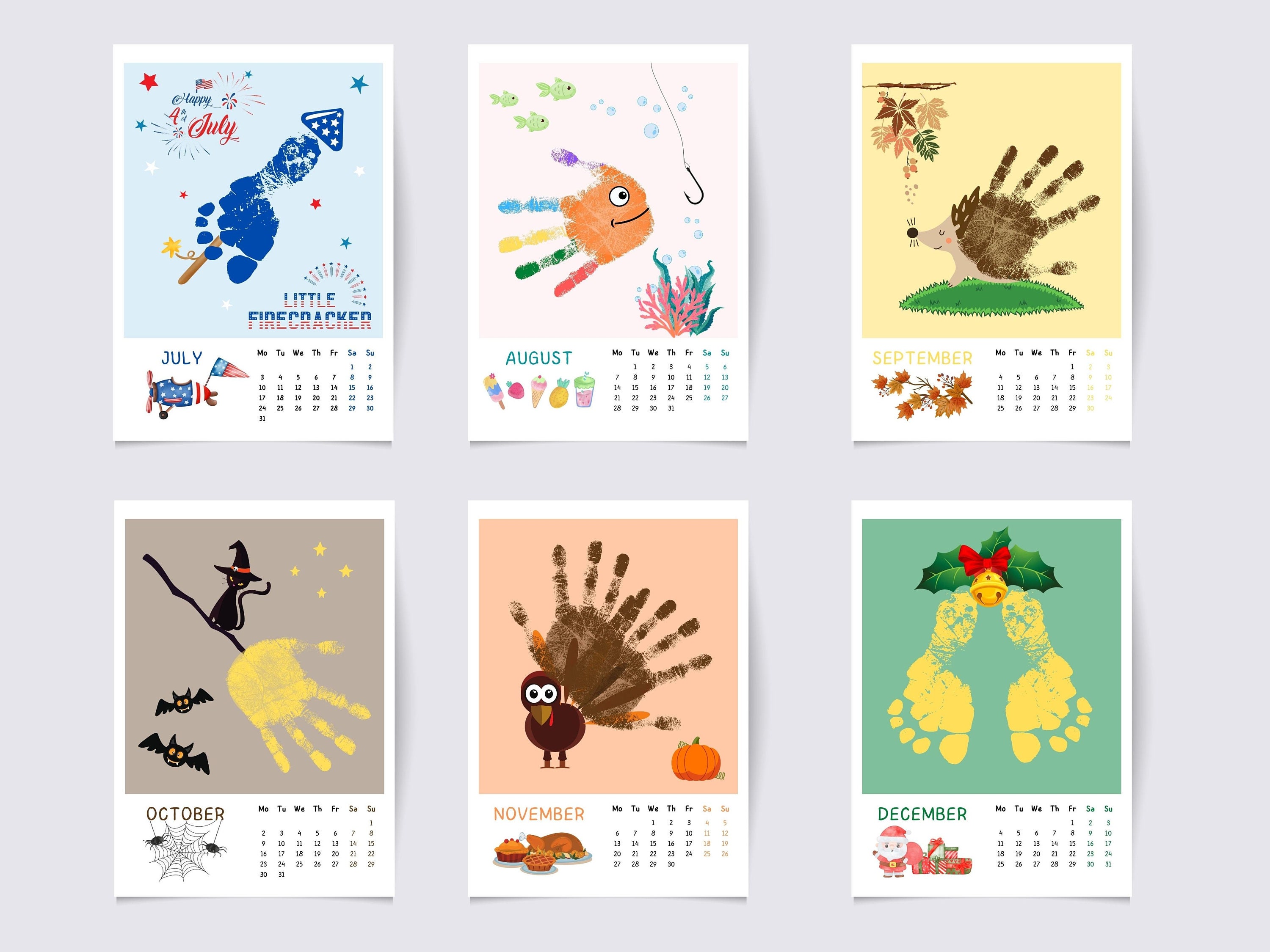 2023 Handprint Footprint Calendar Handprint Art Craft DIY Etsy UK