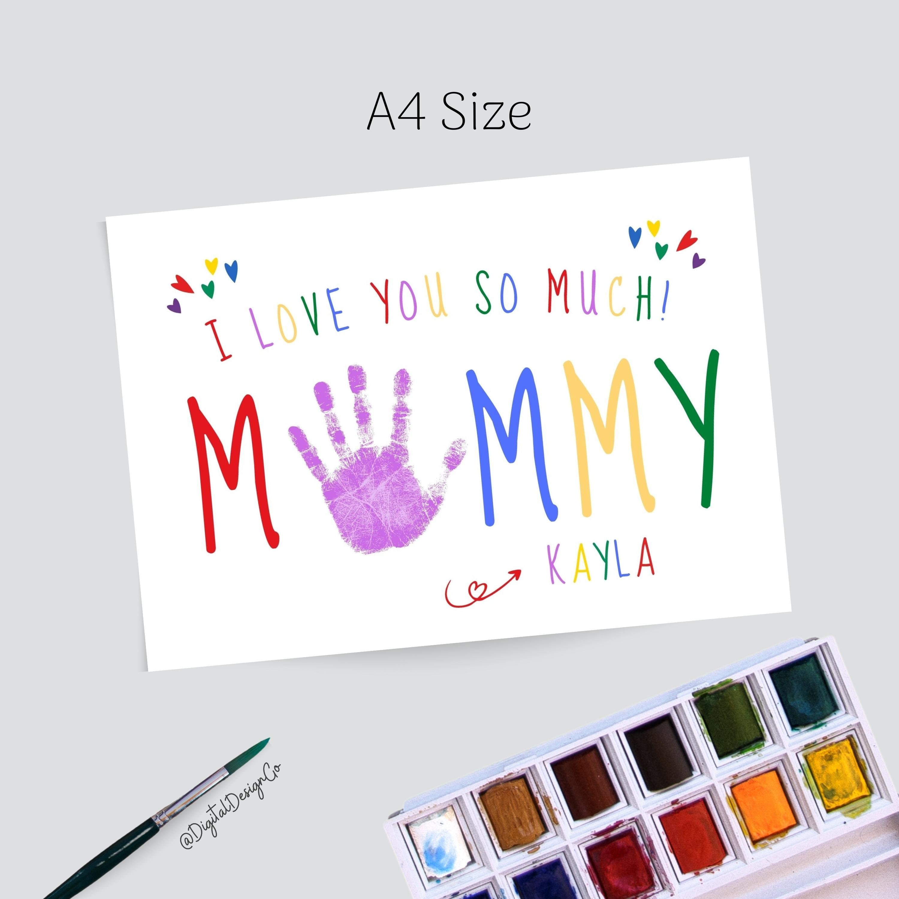 I Love You Mommy, Handprint Art Craft, Kids Baby Toddler, Mothers Day ...