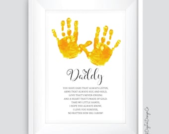 Daddy Poem Handprint Art Craft, Valentine's Day, Father's Day, Birthday, Kids Baby Toddler