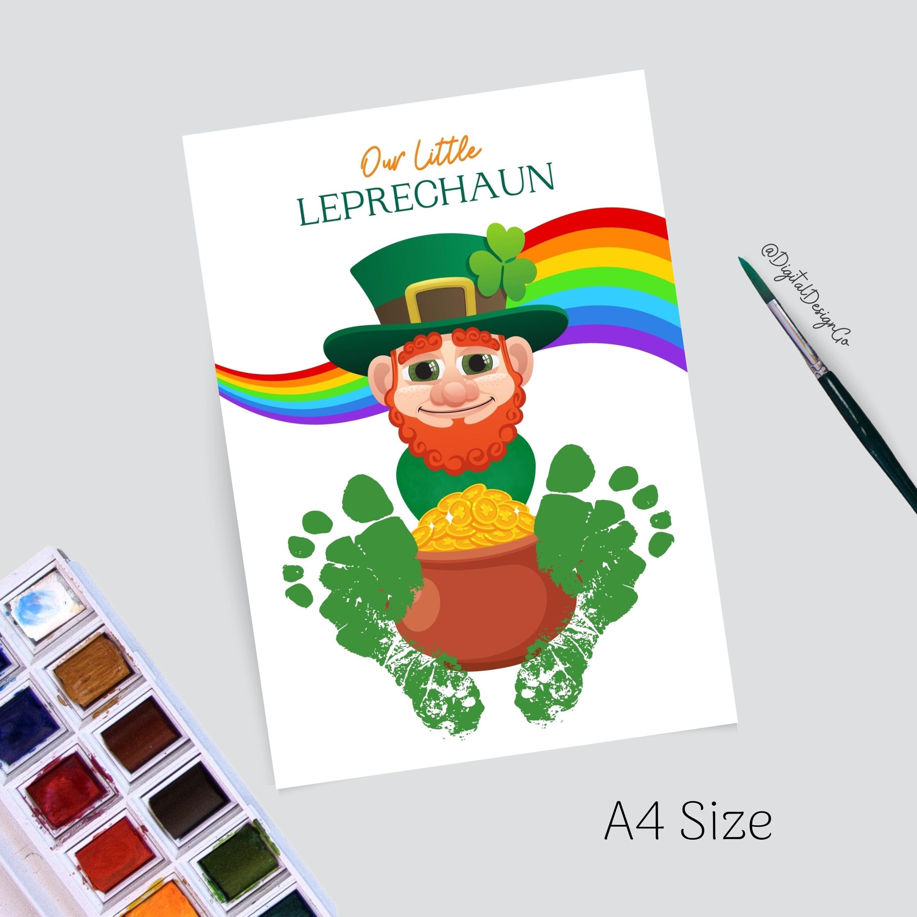 Our Little Leprechaun Footprint Art Craft Leprechaun Foot - Etsy