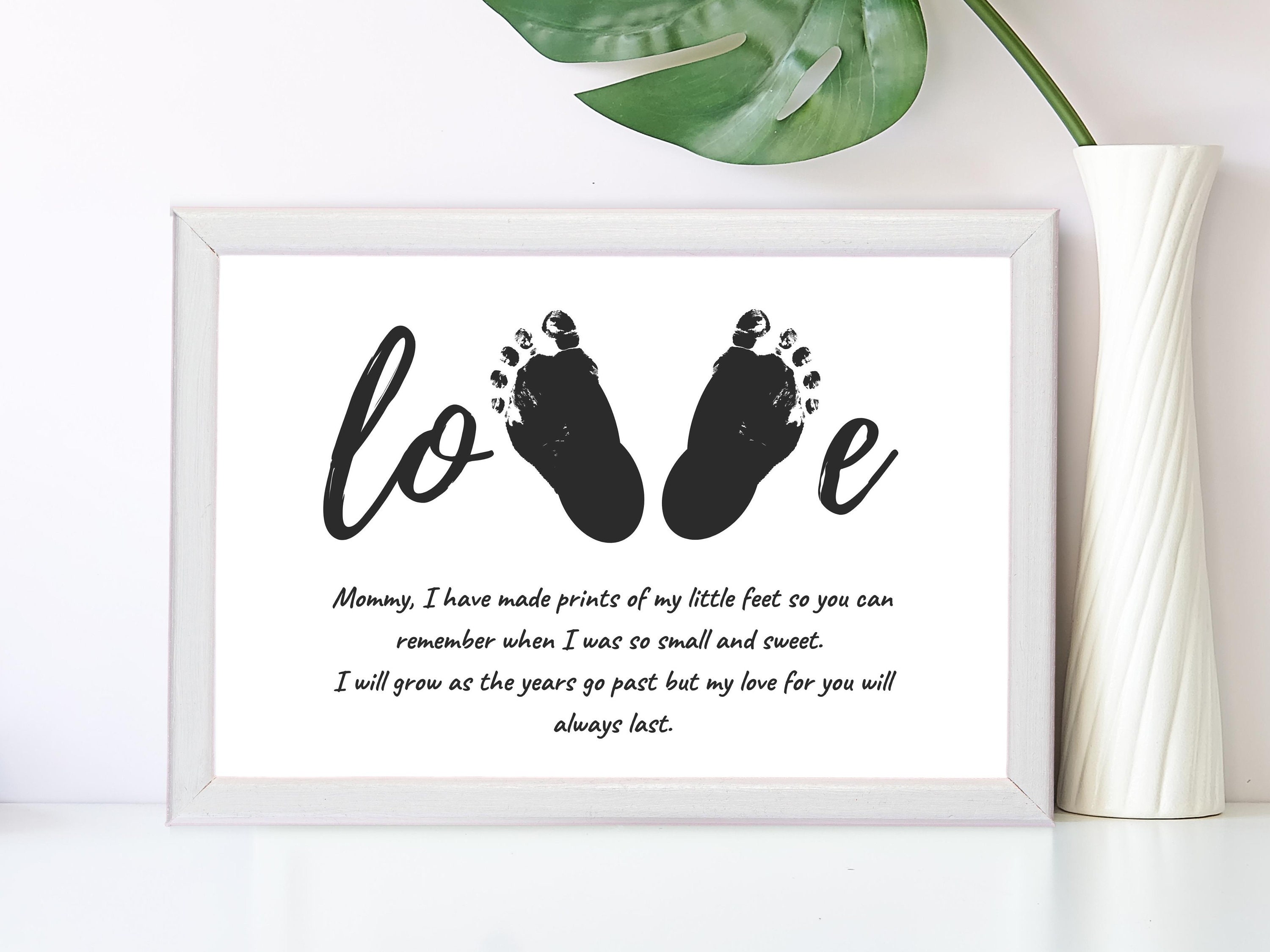 Mommy Poem, Mother's Day Footprint Art, Birthday Footprint, Love Footprint,  Kids Baby Toddler, Kids Baby Gift Card - Etsy