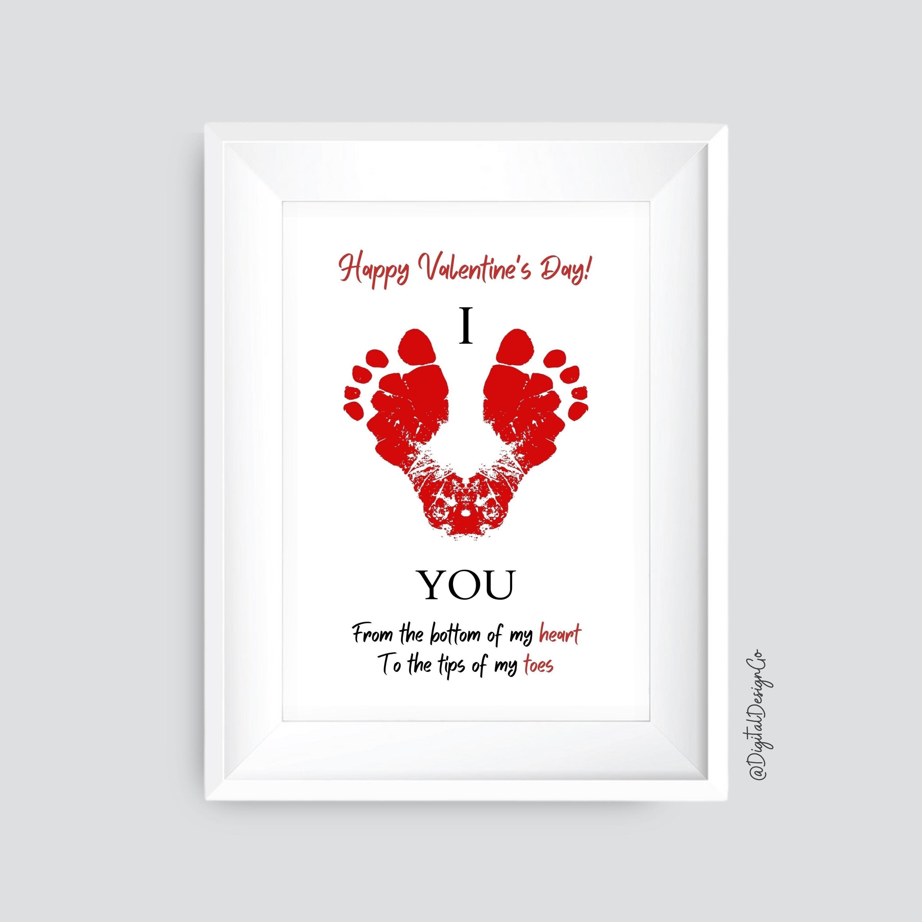 I Love You Poem Footprint Handprint Art Craft Valentine's - Etsy