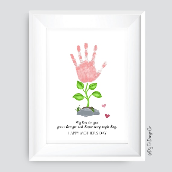 Fathers Day Handprint Craft, Fathers Day Printable, KANGAROO HANDPRINT DIY