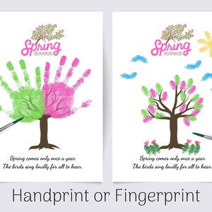 Seasons Handprint Craft Art Tree Poem Four Seasons Craft - Etsy México