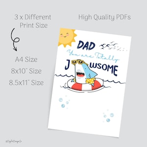 Shark Handprint Art, Father's Day Craft, Dad You Are Totally Jawsome ...