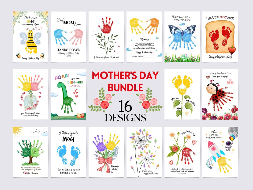 Mother's Day Bundle Footprint Art Craft Handprint Art