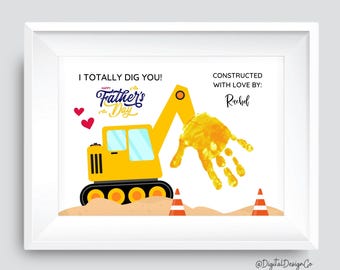 Sztuka odcisku dłoni na Dzień Ojca, Totalnie Cię kocham, Dziecięcy maluch, Pamiątka DIY, Prezent