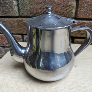 Large vintage tea pot stainless steel tea pot / coffee pot excellent quality