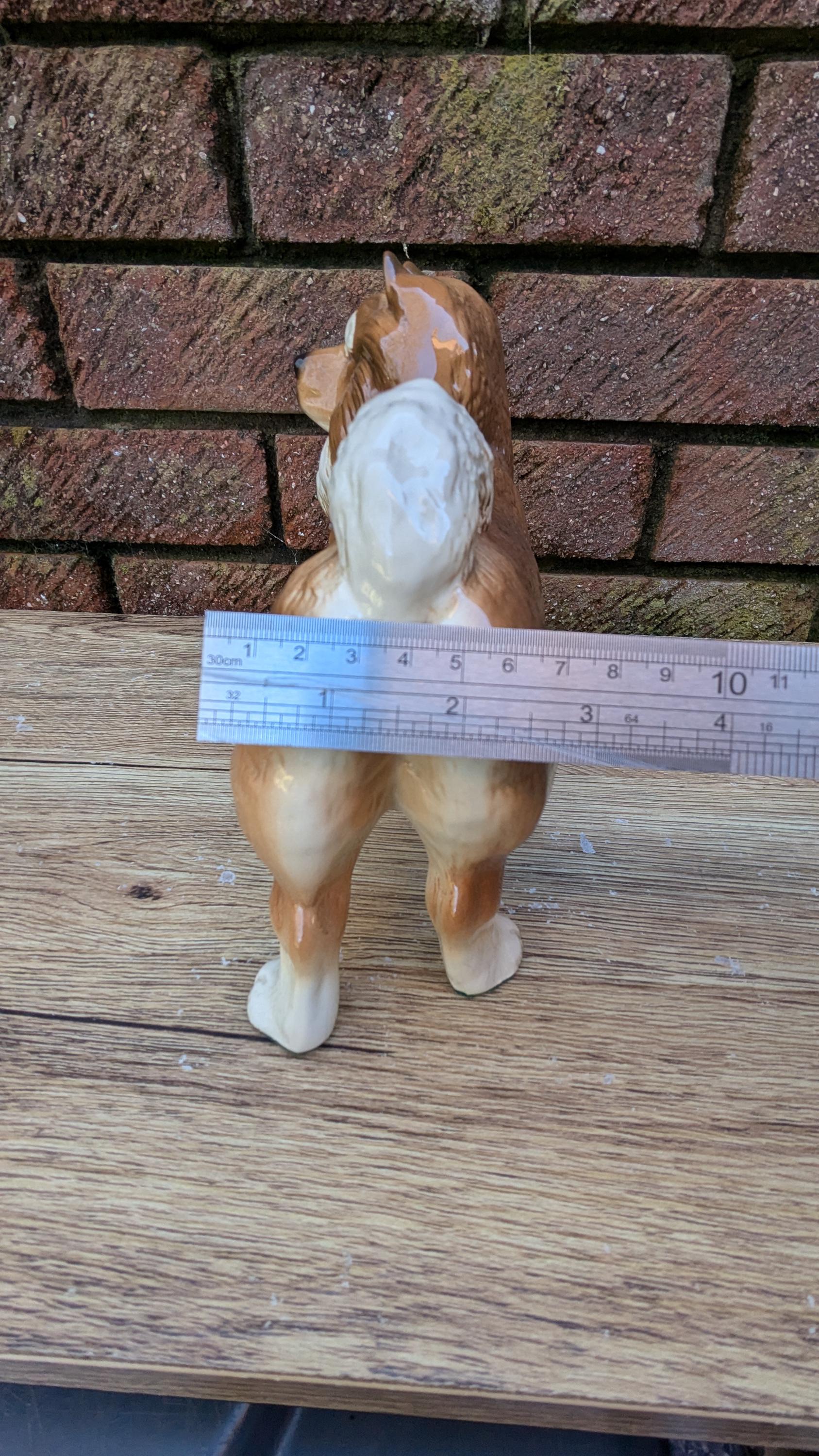 Vintage 1980s Coopercraft England Ceramic Spitz Dog Figurine