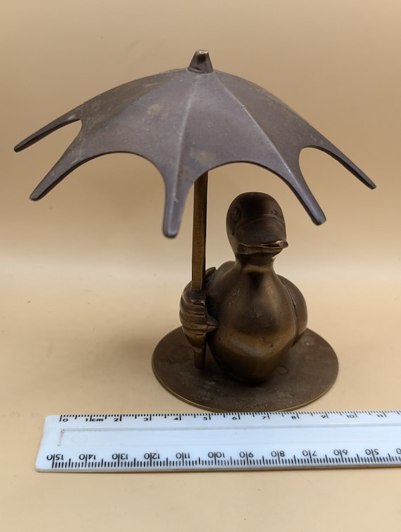 Canard Avec Parapluie En Plastique Dur - Vintage Années 1950-60
