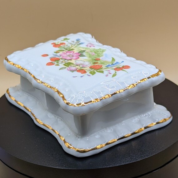 ヴィンテージ クラウン スタッフォードシャー ボーンチャイナ 小物入れ