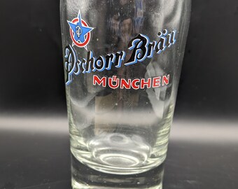 Pschorr Brau Muchen Gold Rim Pilsner Glasses Made in Germany