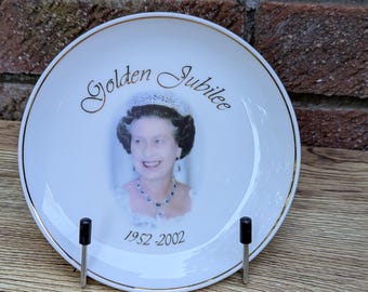 SPODE エリザベス女王 記念プレート　1952-2002 エリザベス2世女王即位50周年記念プレート – 1952～2002年 – 限定版