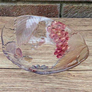 Vintage Mikasa Savoir Vivre Wild Orchard Chablis Crystal Fruit / Serving Bowl