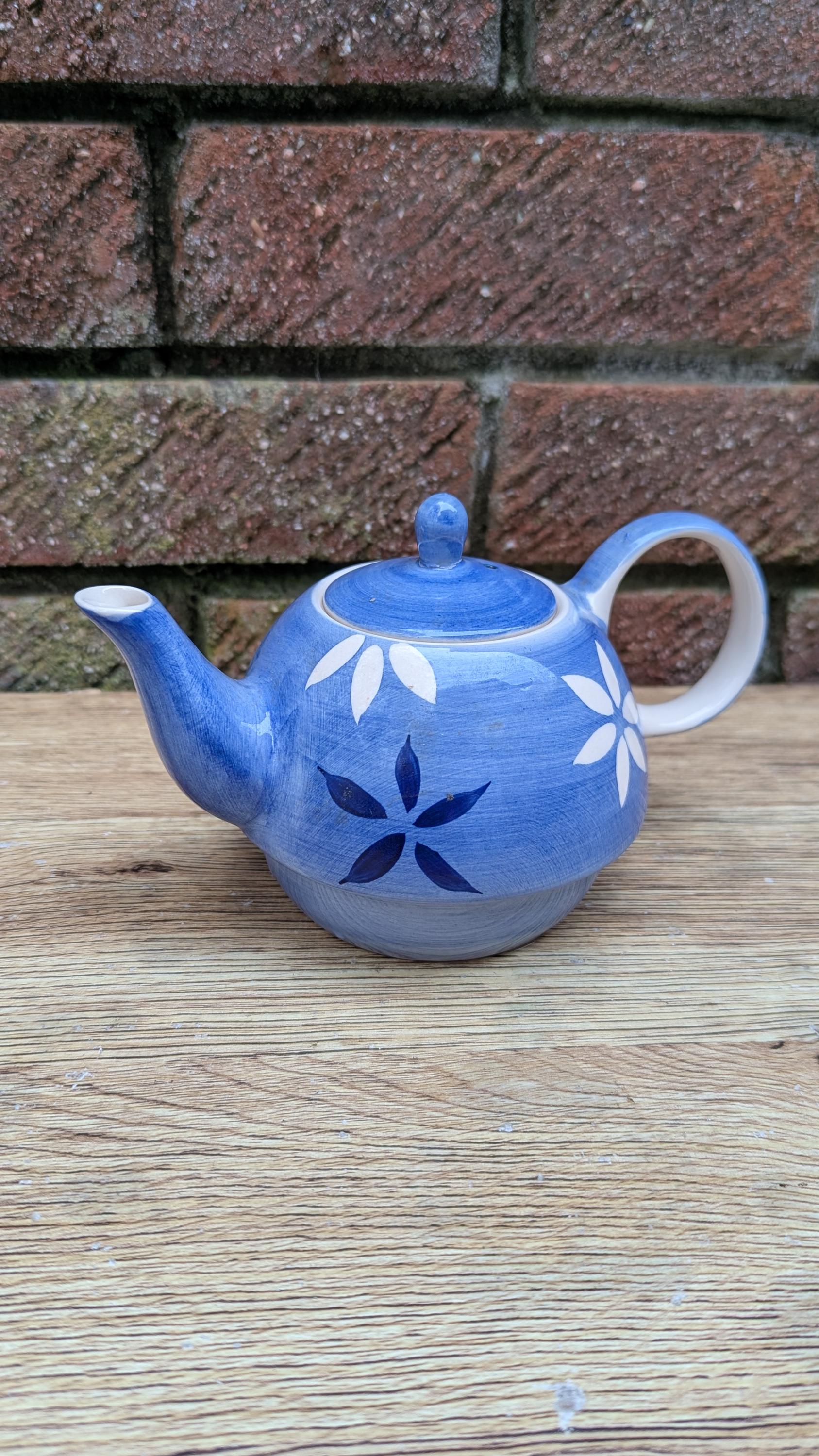 Whittard of Chelsea “tea Clipper” Hand-painted Blue Floral