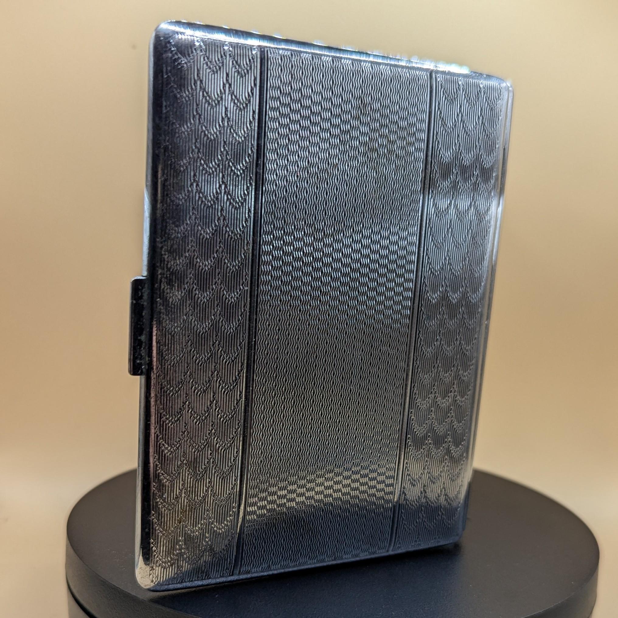 superking cigarette case uk CP6106 Black Leather SK Cigarette Packet Case with Lighter Holder
