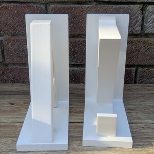 Alphabet Bookend Wooden Bookends Decorative Bookends for Shelves ...