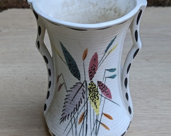 Allenby vase, essence of the 1950s, hand painted