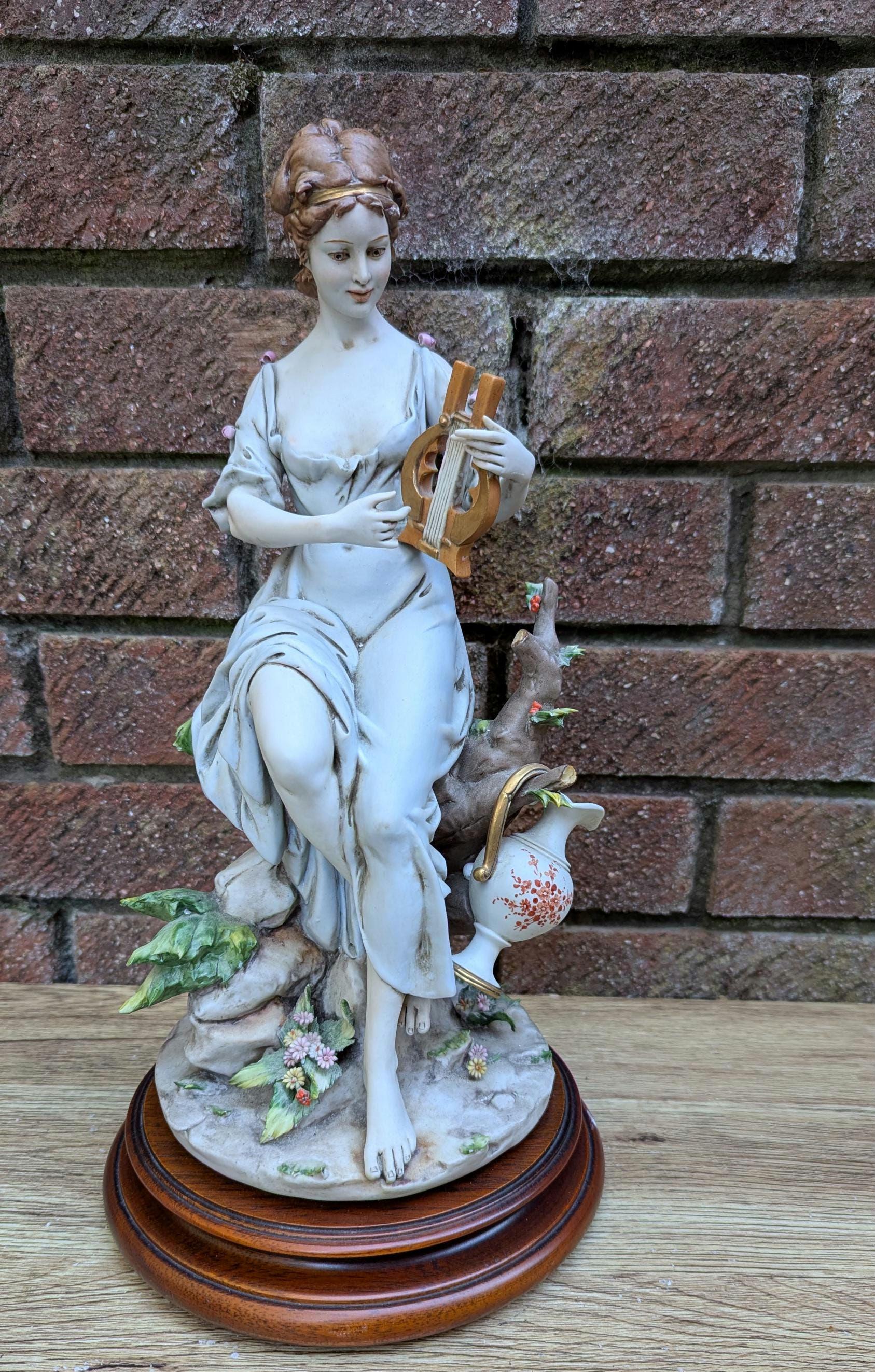Aldo Benacchio Capodimonte Bisque Porcelain Figurine “lady With