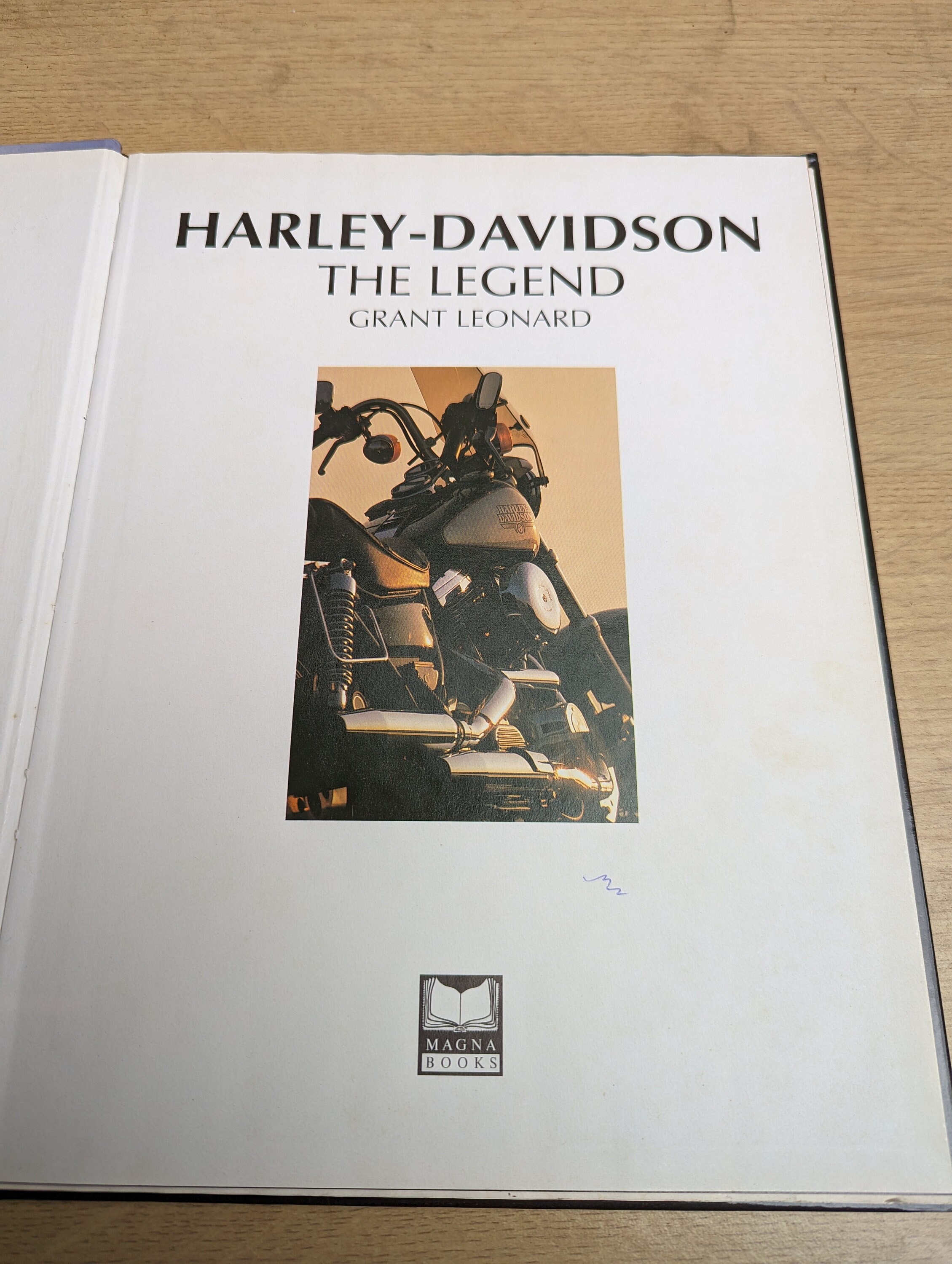 1993 Harley Davidson the Legend Grant Leonard Book, Harley