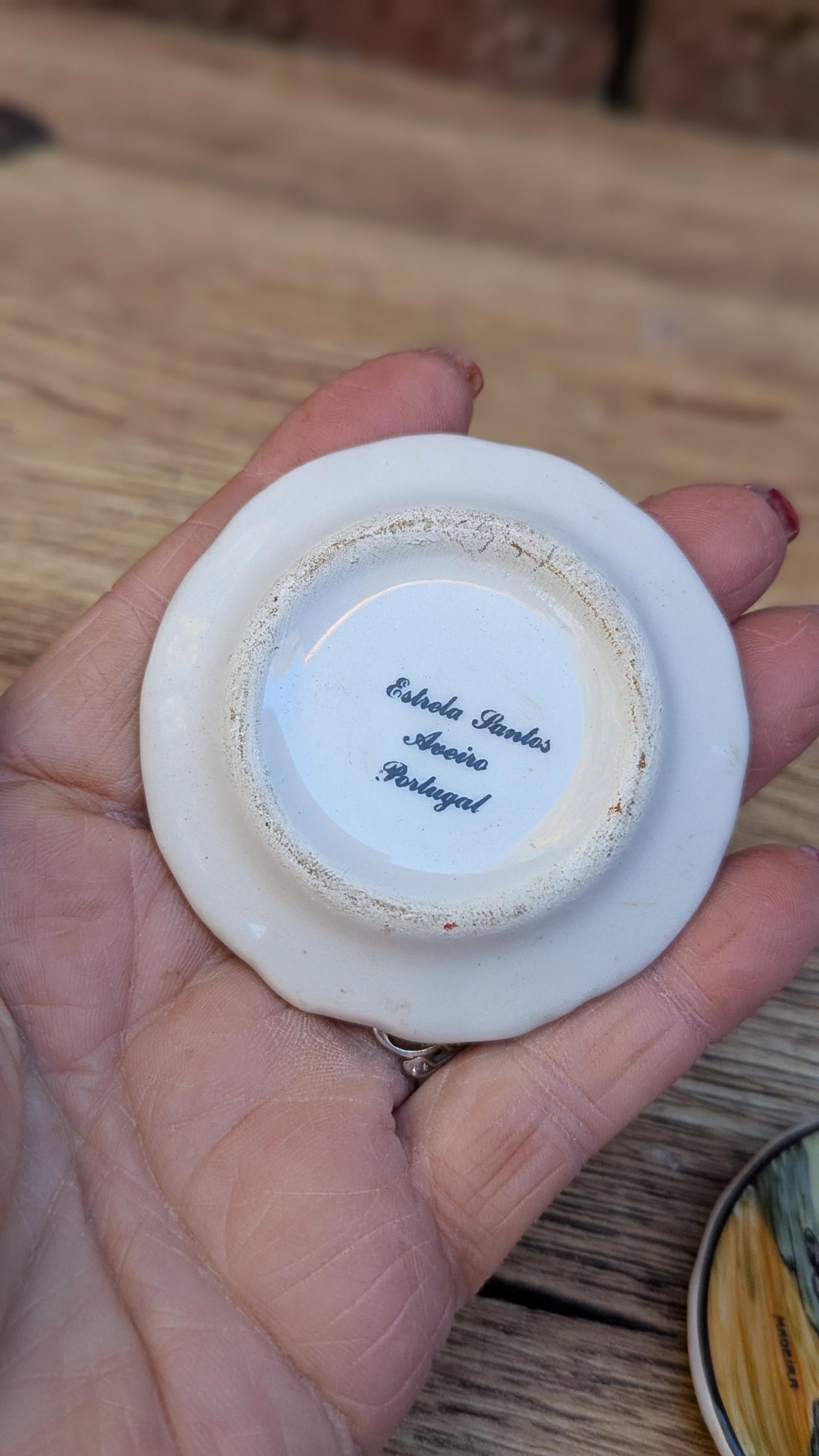 Estrela Santos Portugal Hand-painted Miniature Plates