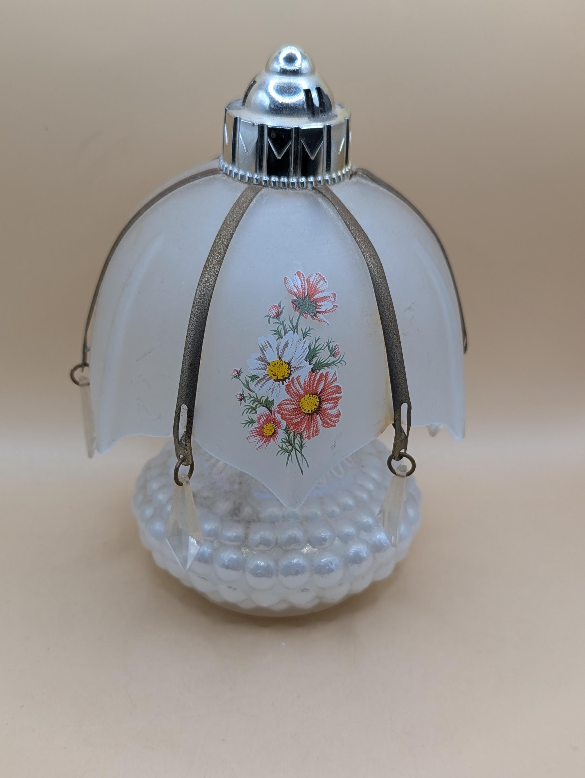 Vintage Avon Faux White Fairy Lamp Shade Scent Diffuser Floral