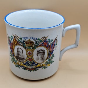Vintage Commemorative Mug, George V Silver Jubilee 1935