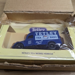 Lledo Tetley Tea For Caterers Blue Van Die-cast Model, New in Sealed Box