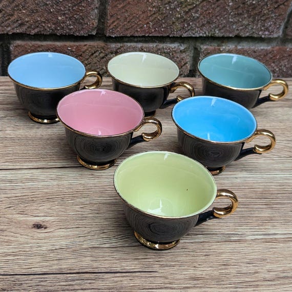 Stavangerflint Black Harlequin Palett 1950 Demitasse Cup/saucer