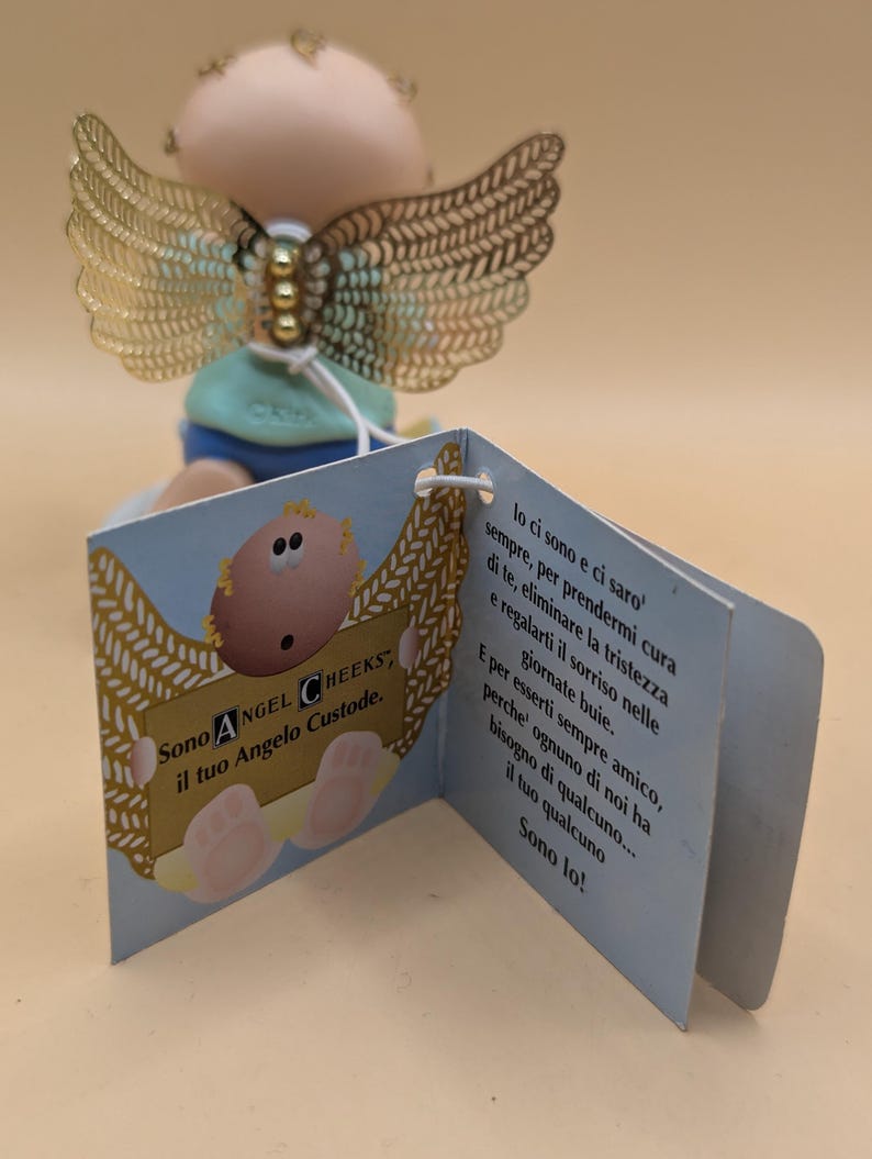 Rare Angel Cheeks Figurine With Rocking Horse With Attached Paperwork ...