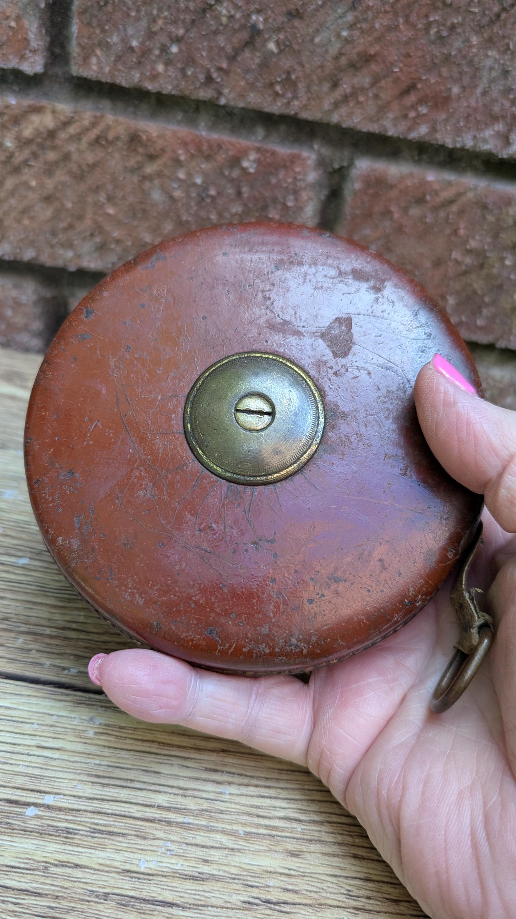 Antique 1900 Chesterman Sheffield Leather-cased Surveyor's