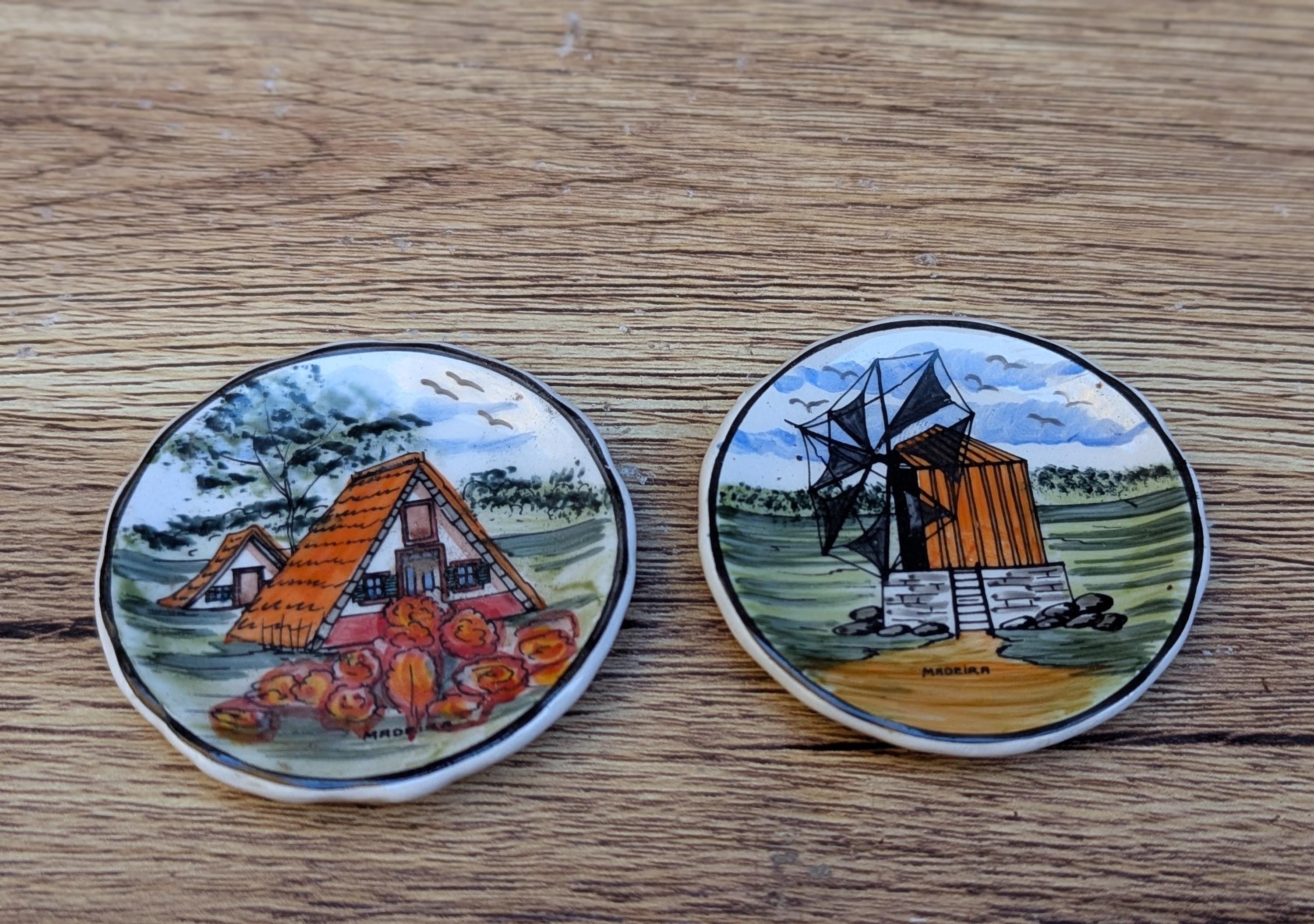 Estrela Santos Portugal Hand-painted Miniature Plates