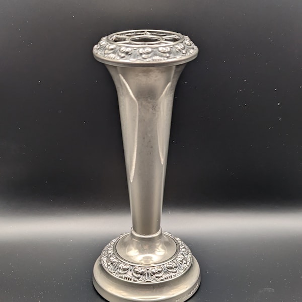 Silver Plated Vase, IANTHE Posy Vase, Silver Bud Vase, Rose Vase, Posey Vase, Trumpet Vase, Cemetery Vase, Specimen Vase