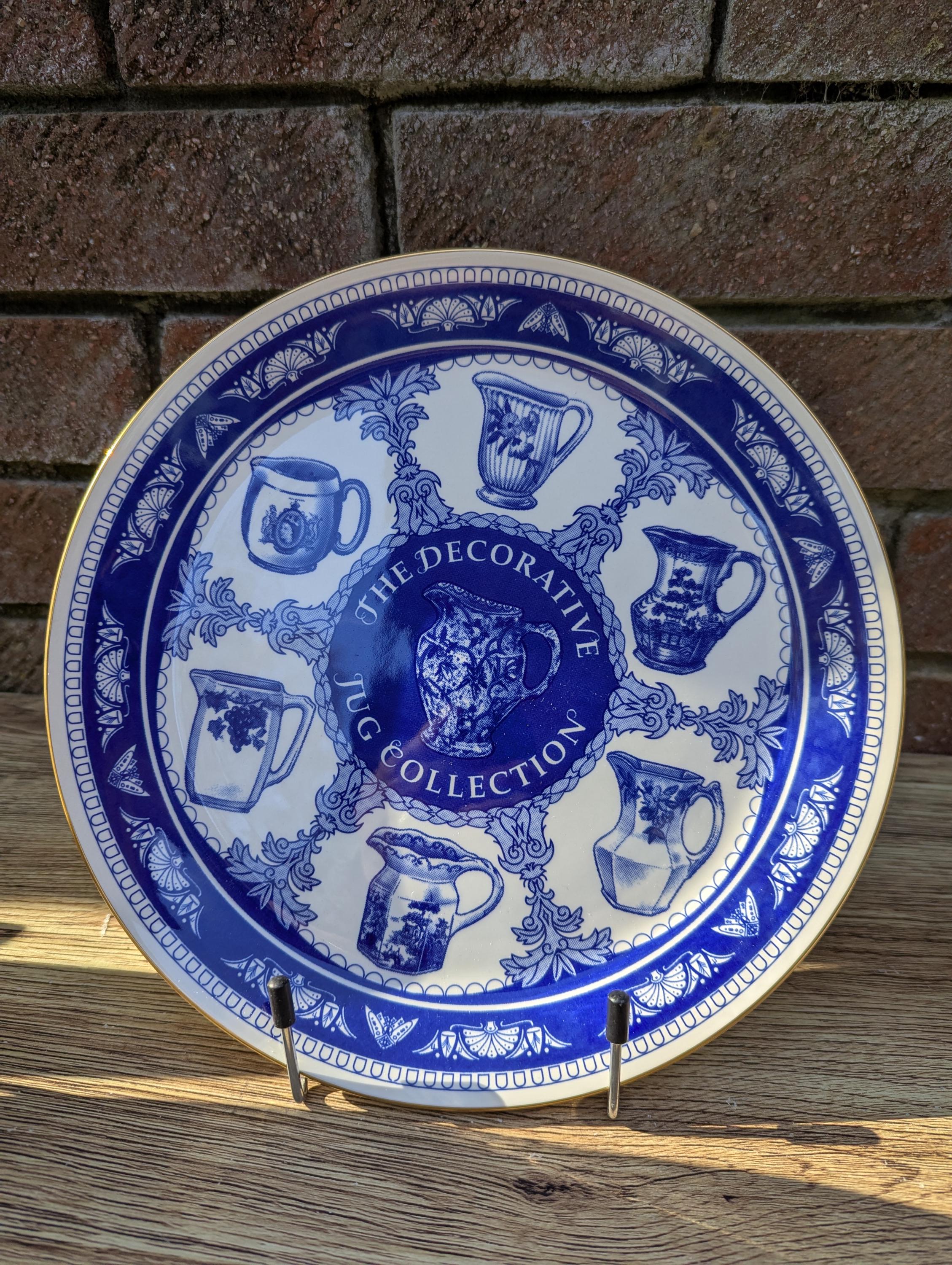 RINGTONS Decorative Jug Collection プレート Ringtons 'the Decorative Jug Collection' Collectable Blue Plate