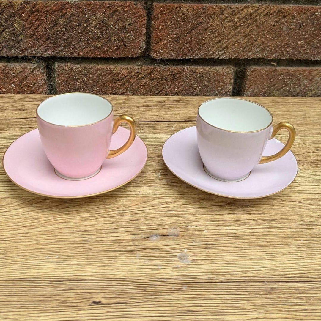 Antique Limoges Demitasse Cups and Saucers – G.D. Cie France