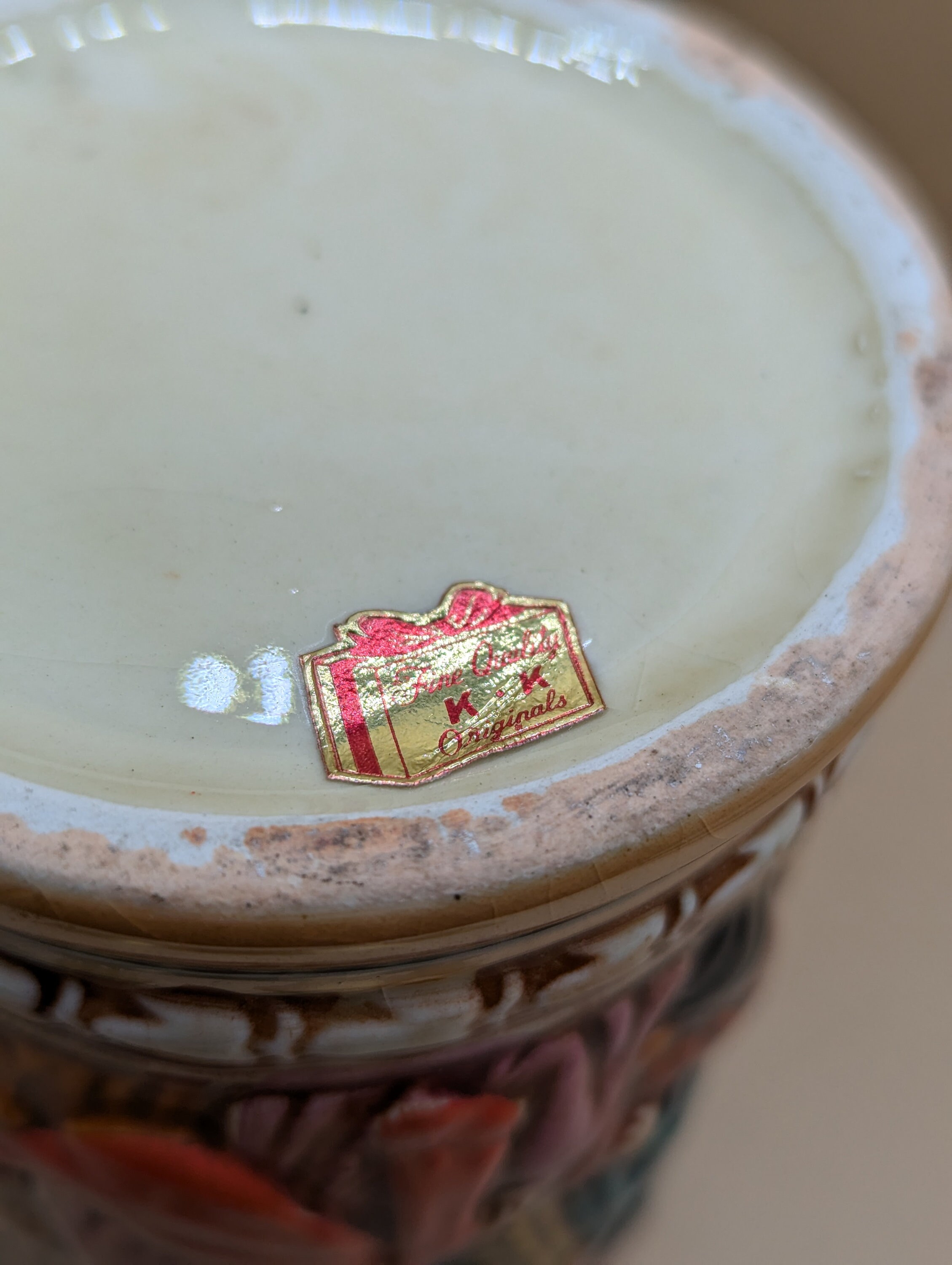 Vintage Ceramic Cup Fine Quality KK Originals Japan, 1950s