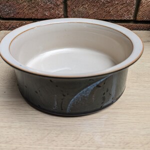 Vintage Denby England ovale taart/ovenschaal bruin