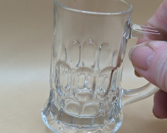 Teeny Weeny 'pint' glass, shot glass in form of pint of beer glass. Miniature stein glass.