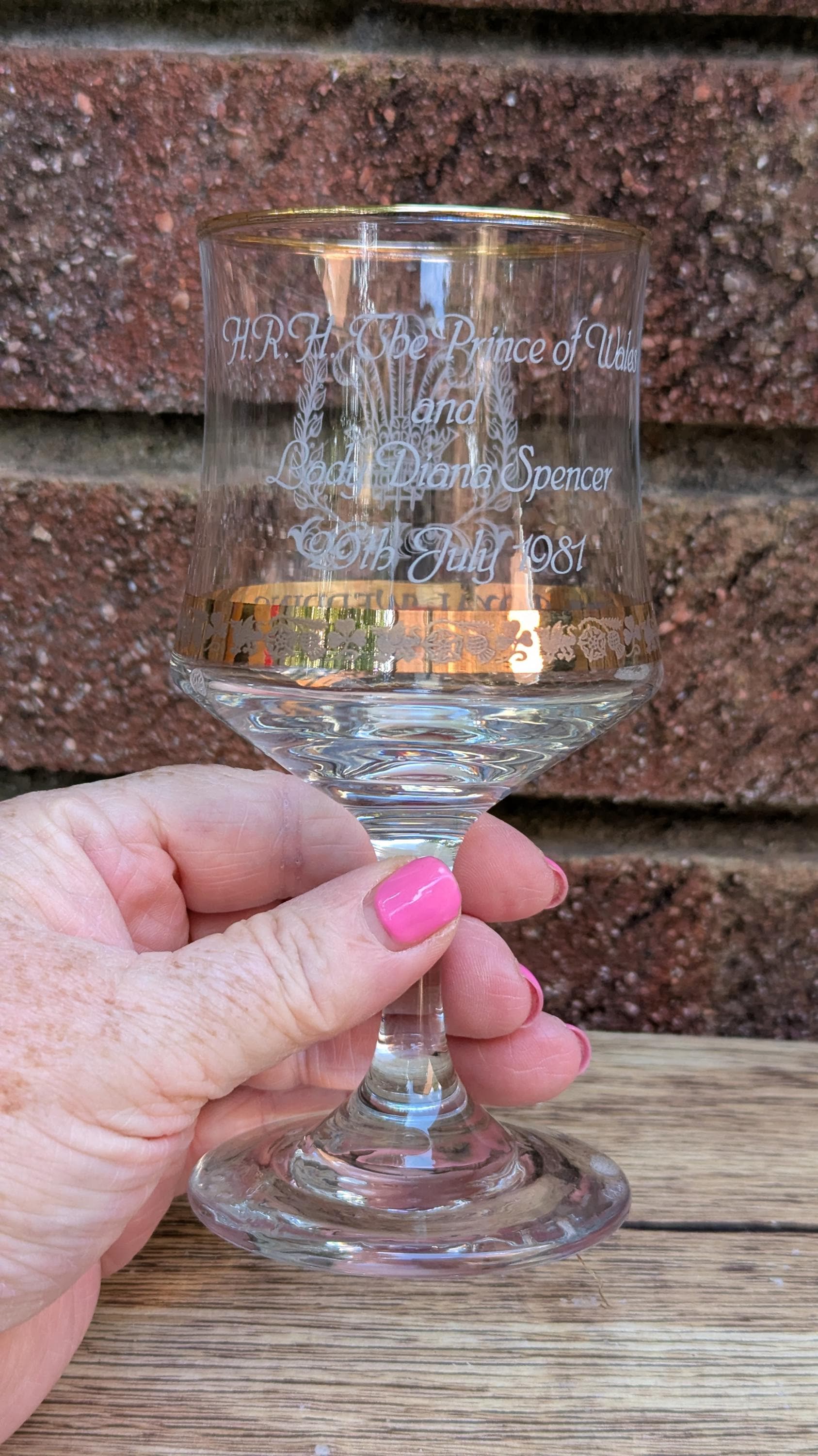 1981 Royal Wedding Goblet: Prince Charles & Lady Diana 