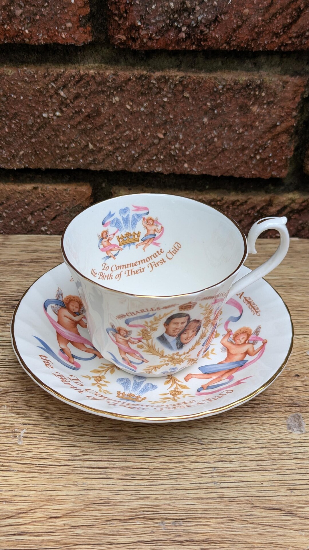 Finsbury Fine Bone China Royal Commemorative Teacup & Saucer