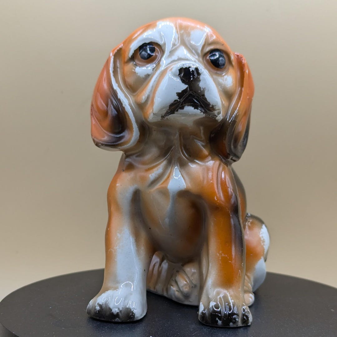 イタリア1950年代ビンテージ 手描きの瞳が美しいビーグル犬の陶器ブックエンド il_1080xN.7190190639_7v97.jpg