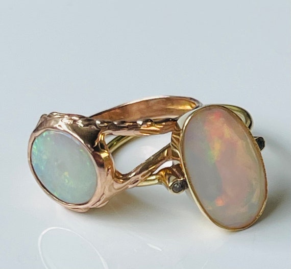 Australian Crystal Opal Ring or Ethiopian & Diamond Accent Ring to choose from