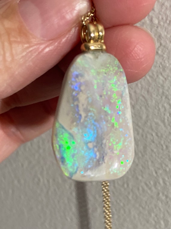 Rare closed mine Australian Opal pendant gifts for her, gift for mom