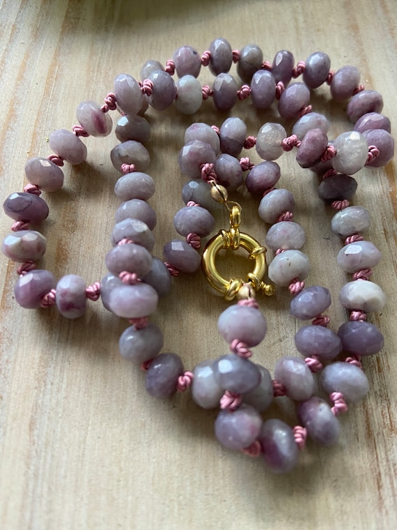 Hand knotted Beautiful handmade Botswana Agate necklace, handmade, beaded necklace, gemstones necklace