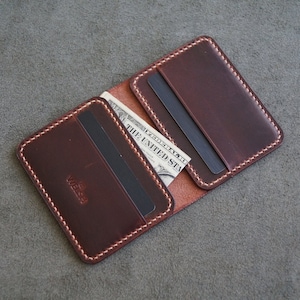 Portefeuille en cuir avec poche avant, porte-cartes minimaliste en cuir pleine fleur pour hommes et femmes, portefeuille en cuir cadeau personnalisé