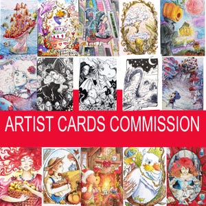 Encargos de Aceos: LEER Detalles/Tarjetas de boceto/Tarjetas de artista Originales/no impresiones