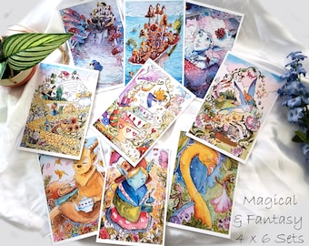 Magical & Fantasy 4 x 6 Postcards - whimsical